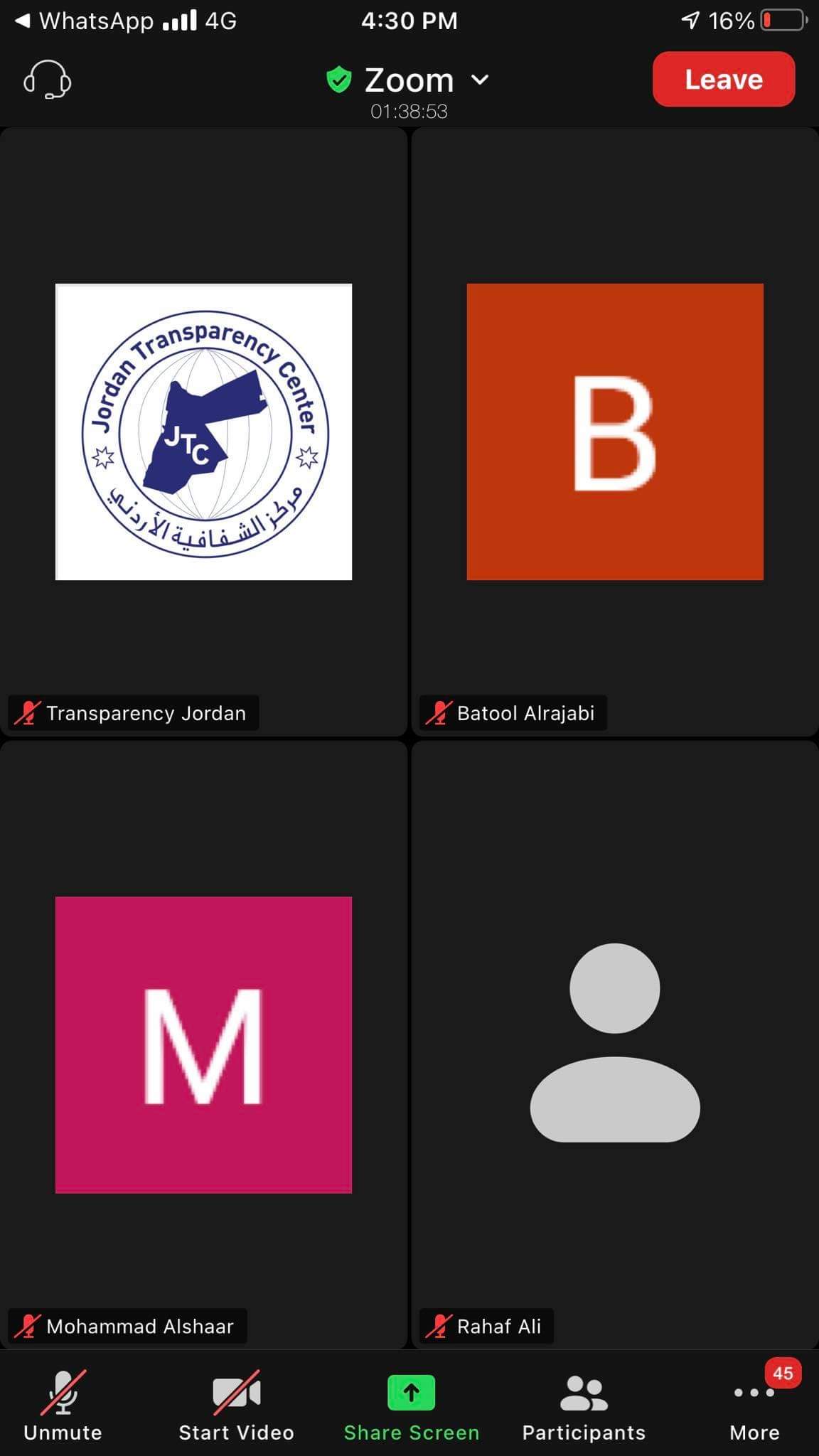 لقاء مركز الشفافية الأردني مع جامعة الزيتونة بمناسبة اليوم الدولي لمكافحة الفساد