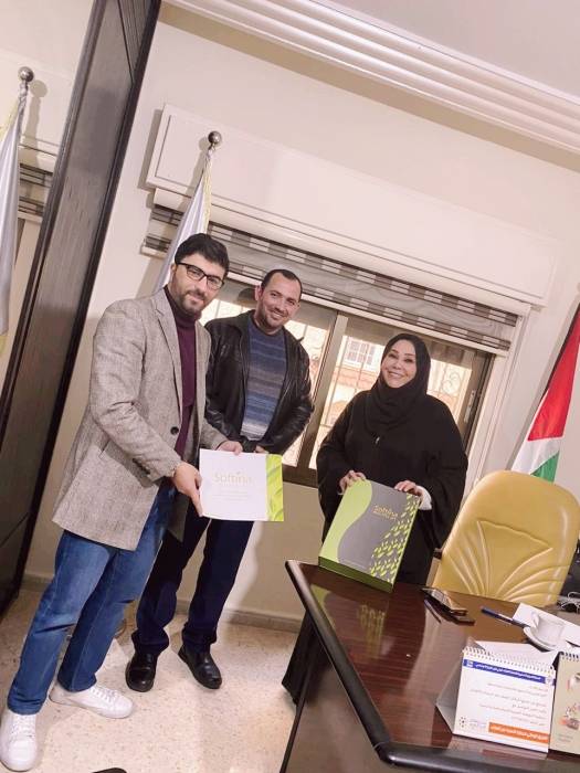 رئيسة الاتحاد النسائي د. ميسون تليلان السليم تلتقي في مقر الاتحاد المدير العام لشركة سوفتينا والمدير التنفيذي للشركة
