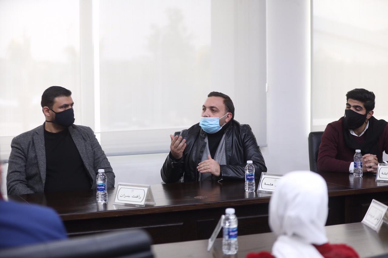 النابلسي يلتقي أعضاء شبكة القيادات الشبابية  