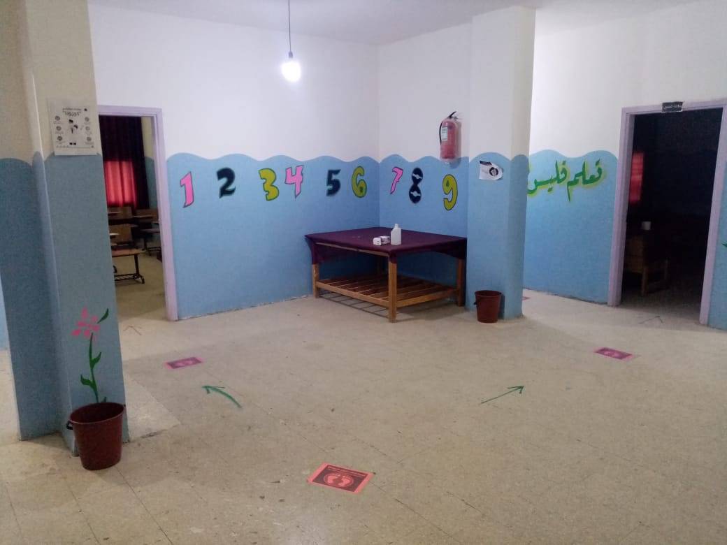 مدرسة المأمونية الوسطى للبنين بمحافظة مادبا تستعد لاستقبال الطلبة