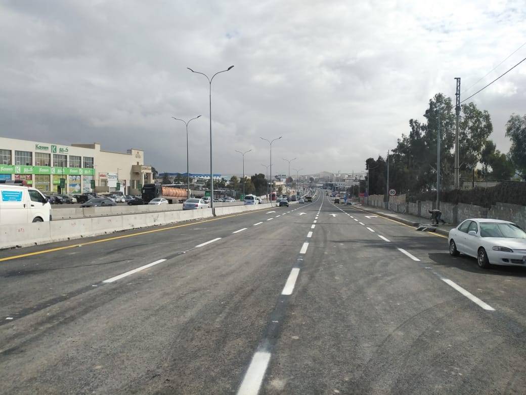 الأشغال تنهي جزءا من المرحلة الثالثة لمشروع الباص سريع التردد عمان الزرقاء