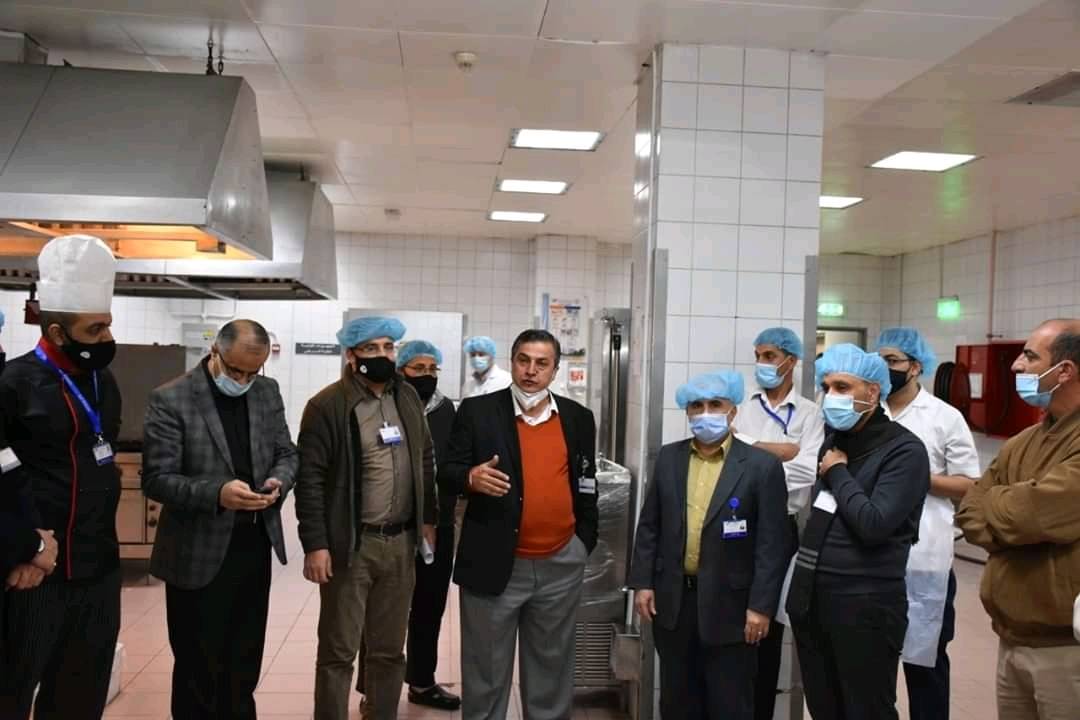 تمرين إخلاء وهمي لحريق في المطبخ الرئيسي لمستشفى الملك المؤسس عبدالله الجامعي 