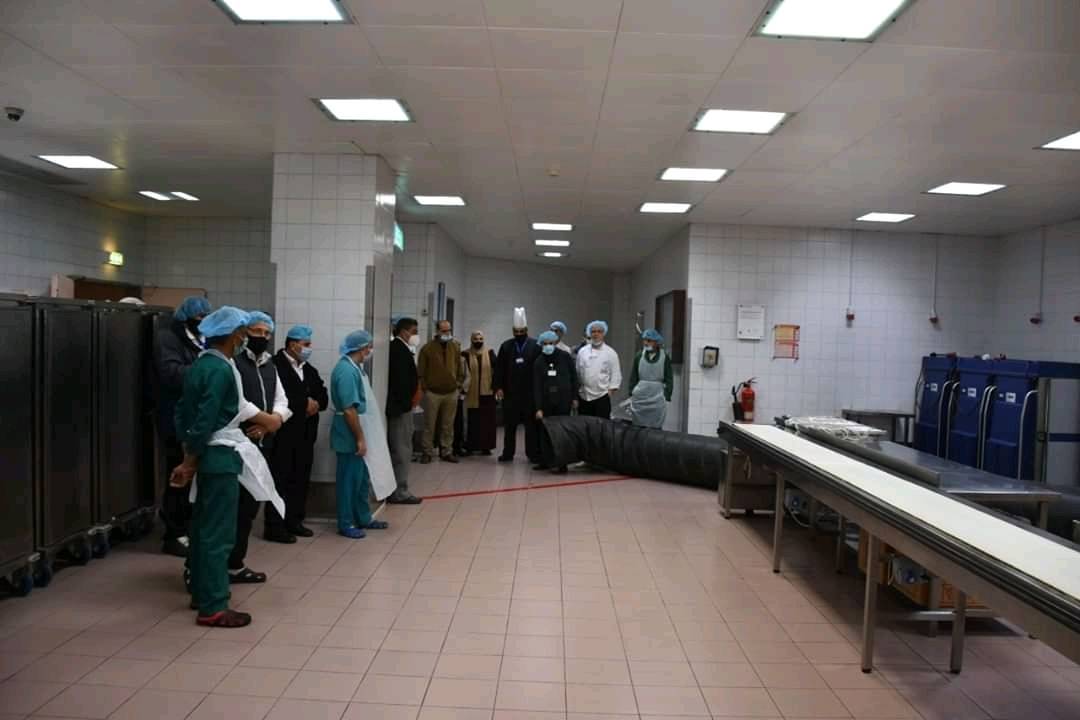 تمرين إخلاء وهمي لحريق في المطبخ الرئيسي لمستشفى الملك المؤسس عبدالله الجامعي 