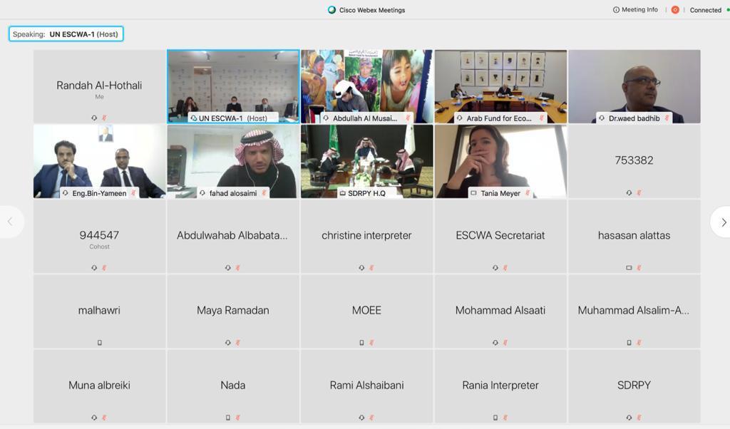 الإسكوا وإعمار اليمن يعقدان اجتماعاً مرئياً مع الحكومة اليمنية لدعم مسار التنمية في اليمن