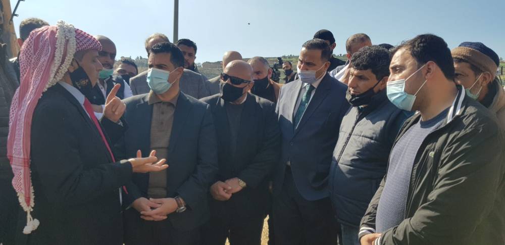 وزير المياه والري يعلن الانتهاء من اعمال الخط الناقل  الرئيسي من المنطقة التي تعرضت للانهيارفي جرش  