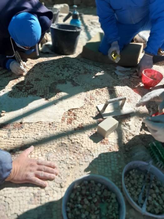 في شمال الأردن .. مشروع ترميم فسيفساء بيزنطية لحفظ التراث وإيجاد فرص عمل