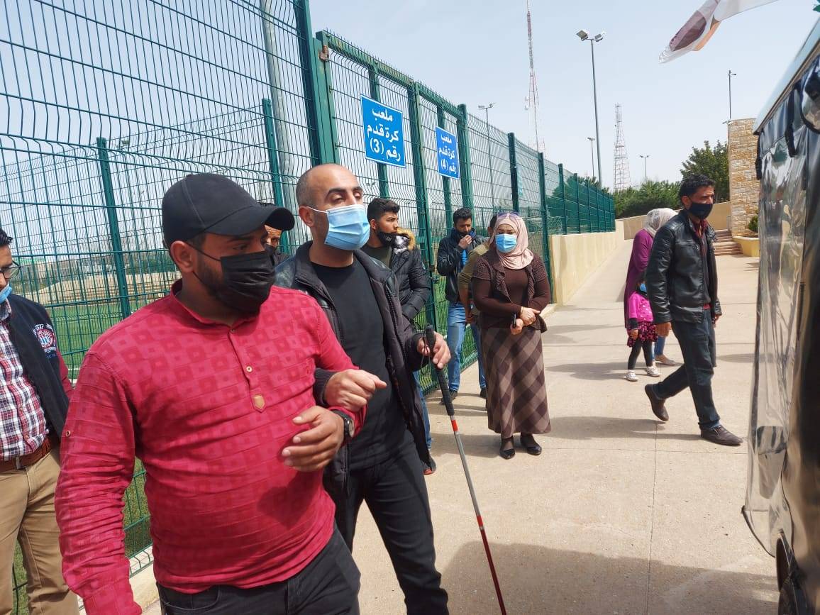 الملتقى الثقافي للمكفوفين يزور حدائق الملك عبدالله الثاني / المقابلين