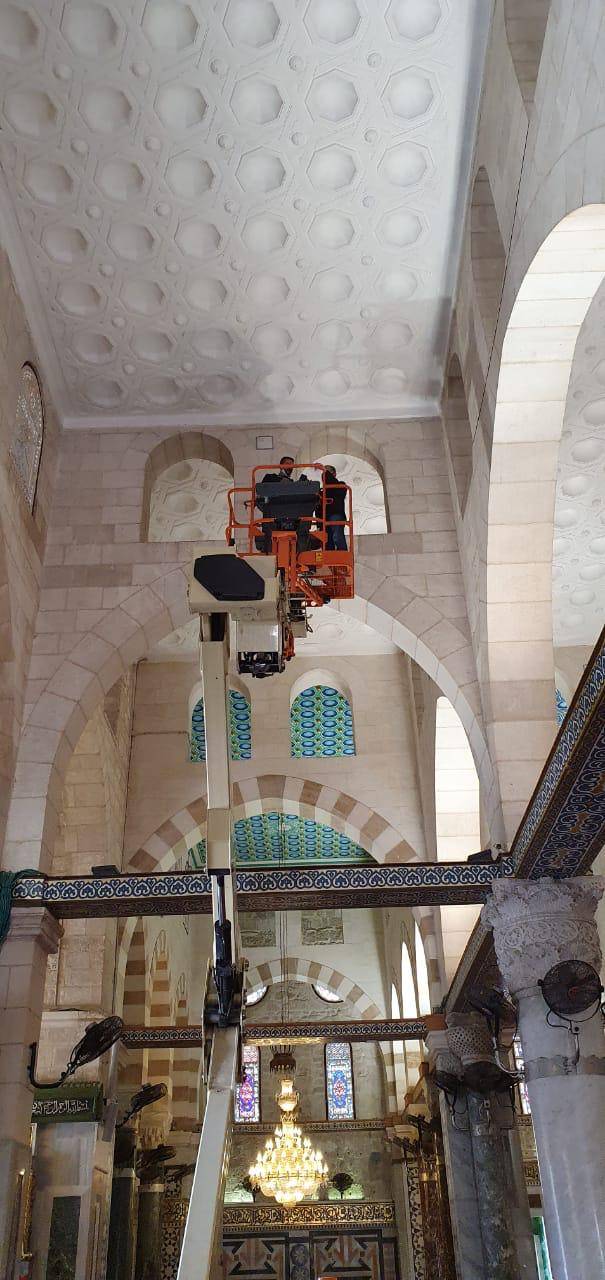 الدفاع  المدني يعقد دورةّ تدريبه لطواقم الإطفاء في المسجد الأقصى ويتفقد نظام الإنذار داخل المسجد