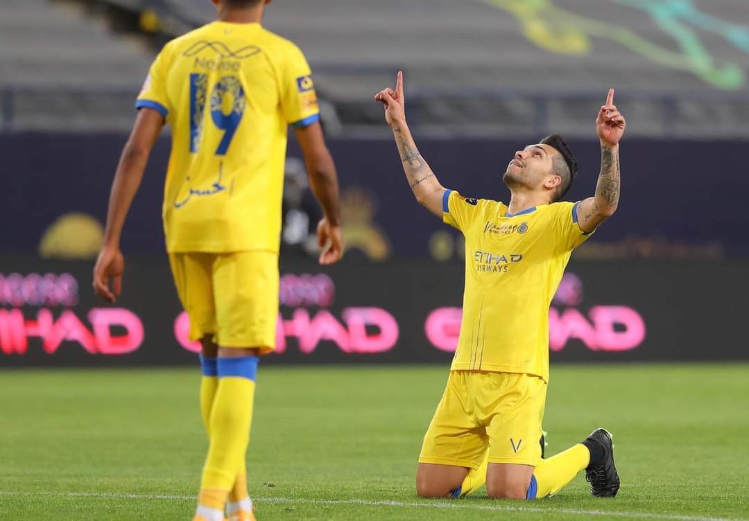 النصر يمطر شباك الباطن بسباعية نظيفة