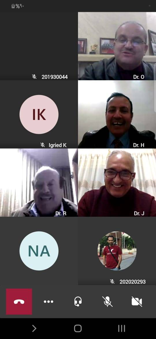 رئيس جامعة جدارا يلتقي طلبة الدراسات العليا الجدد عبر برمجية مايكروسوفت تيمز  