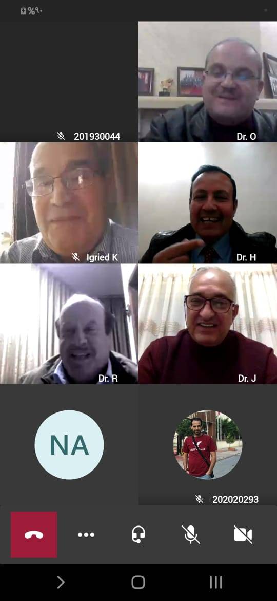 رئيس جامعة جدارا يلتقي طلبة الدراسات العليا الجدد عبر برمجية مايكروسوفت تيمز  