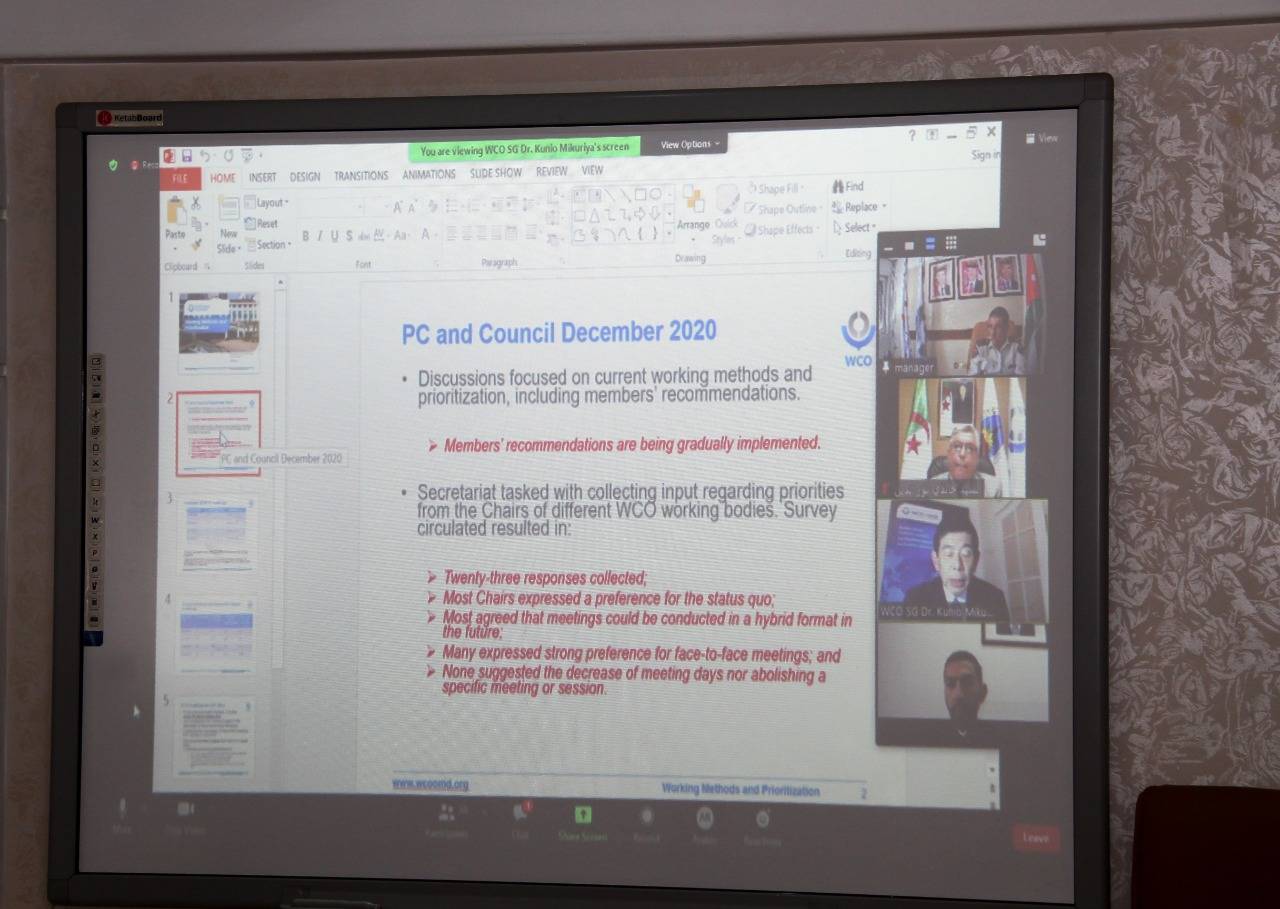 مدير عام الجمارك بالوكالة يترأس الاجتماع الاقليمي لدول شمال افريقيا والشرق الادنى والأوسط