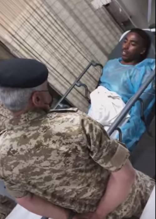 الحنيطي يعود الضابط الذي اصيب إثر اشتباكات مع متسللين على الحدود الشمالية الشرقية .. فيديو