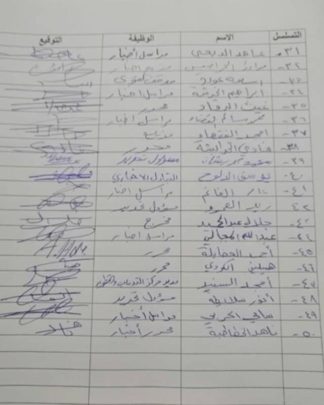 تيار صحفيون من اجل الاصلاح يعلنون تأييدهم لبيان الزملاء في التلفزيون