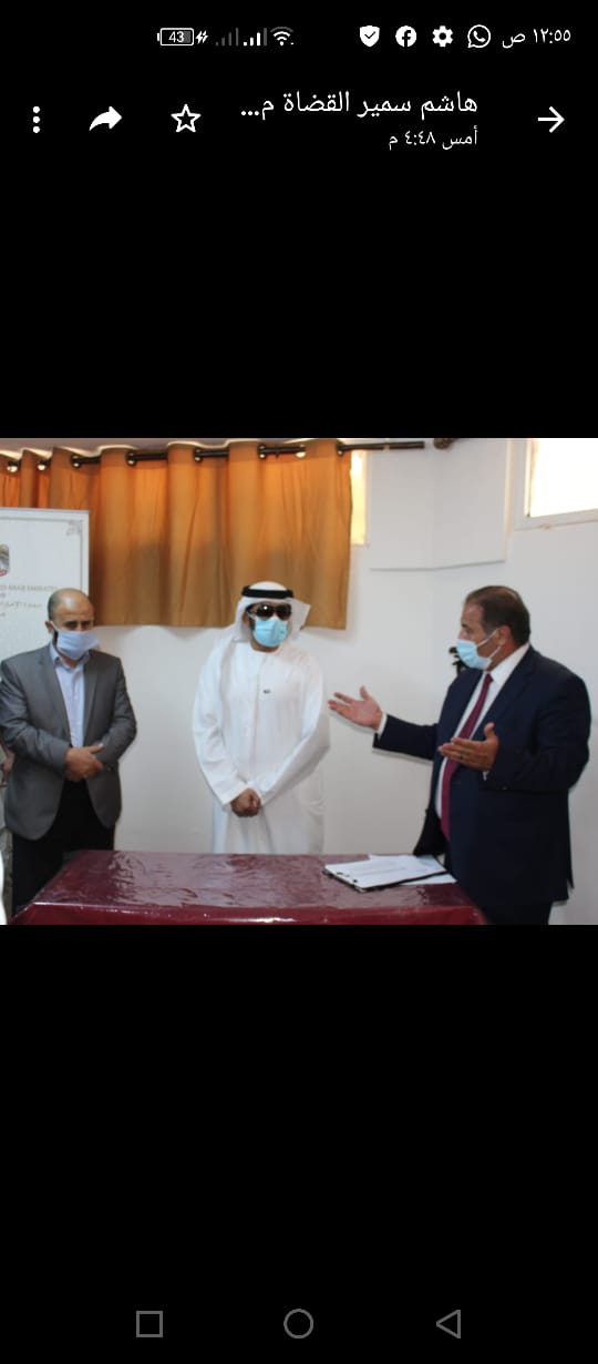 القائم باعمال سفارة دولة الامارات العربية المتحدة في الاردن يزور جمعية جبل عجلون الخيرية 