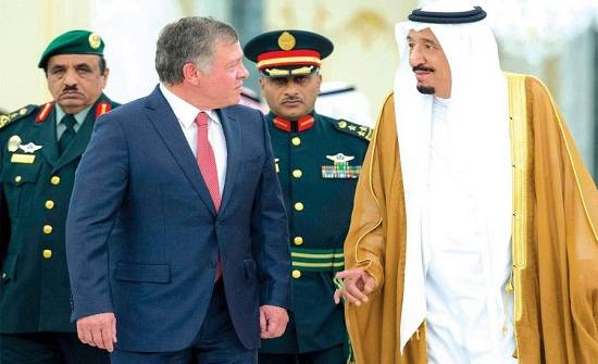 الملك سلمان بن عبدالعزيز يبعث برقية تعزية إلى الملك عبدالله الثاني بوفاة الأمير محمد بن طلال