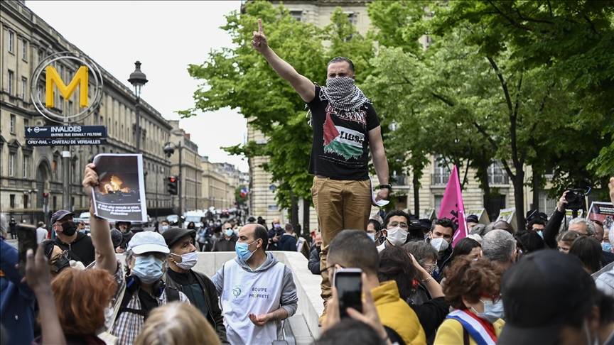 باريس : الشرطة الفرنسية تمنع مظاهرة تندد باعتداءات إسرائيل بحق الفلسطينيين