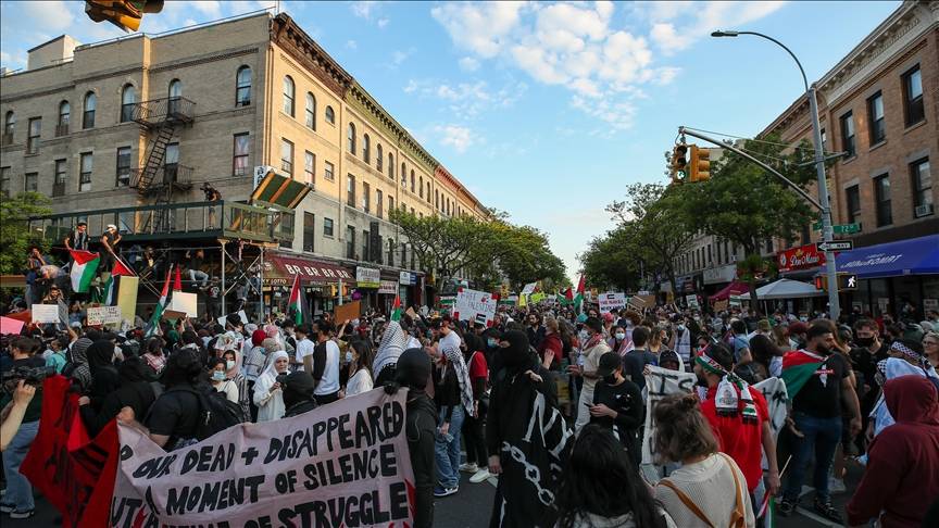 نيويورك .. مظاهرة حاشدة في ذكرى النكبة الفلسطينية