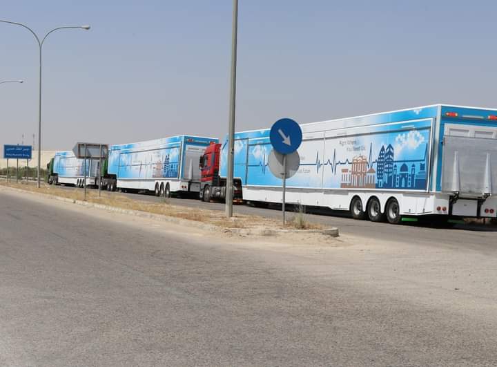 جلالة الملك يوجه بإرسال قافلة تعزيز إلى المستشفى الميداني الاردني في قطاع غزة