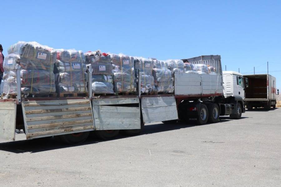 الهيئة الخيرية الأردنية الهاشمية تسير قافلة مساعدات انسانية إلى فلسطين