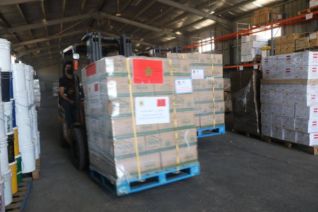 الهيئة الخيرية الأردنية الهاشمية تسير قافلة مساعدات انسانية إلى فلسطين