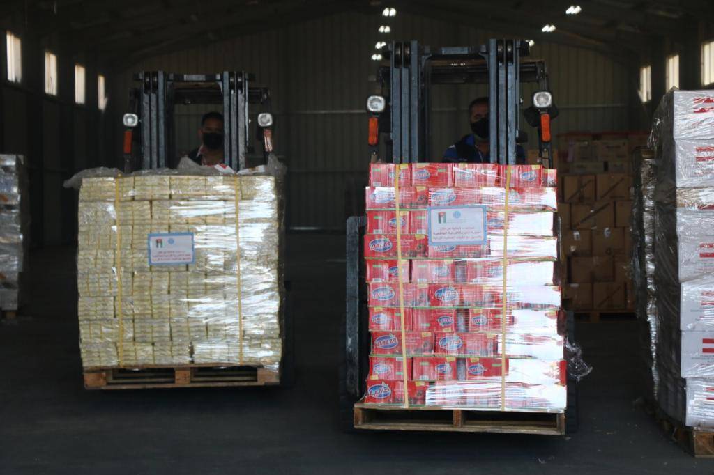 الهيئة الخيرية الأردنية الهاشمية تسير قافلة مساعدات انسانية إلى فلسطين