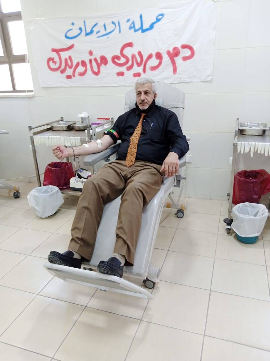 جمعية امل الغد الخيرية وبالتعاون مع جامعة اربد الاهلية  يستكملان حملة التبرع بالدم تحت شعار ( حملة الإيمان دم وريدي بوريدك)