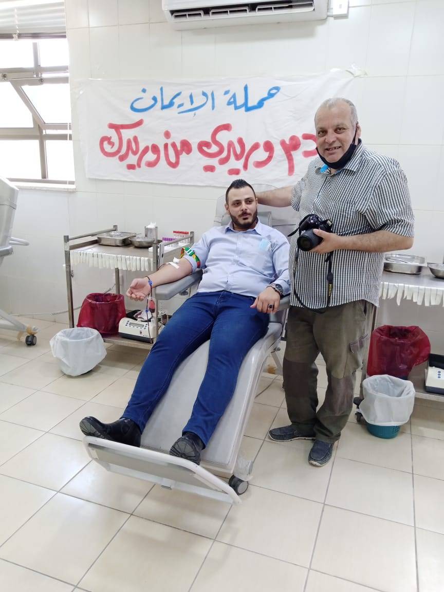 جمعية امل الغد الخيرية وبالتعاون مع جامعة اربد الاهلية  يستكملان حملة التبرع بالدم تحت شعار ( حملة الإيمان دم وريدي بوريدك)