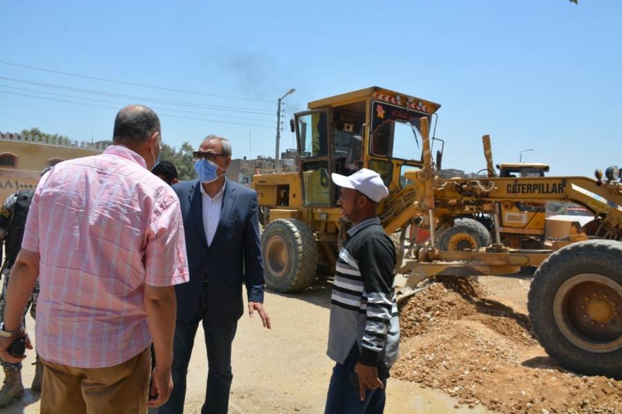 محافظ القليوبية يقوم بجولة تفقدية لمتابعة أعمال إزالة مخالفات المتغيرات المكانية ورصف مدخل مدينة قليوب وأعمال النظافة والتطوير بشبرا الخيمة