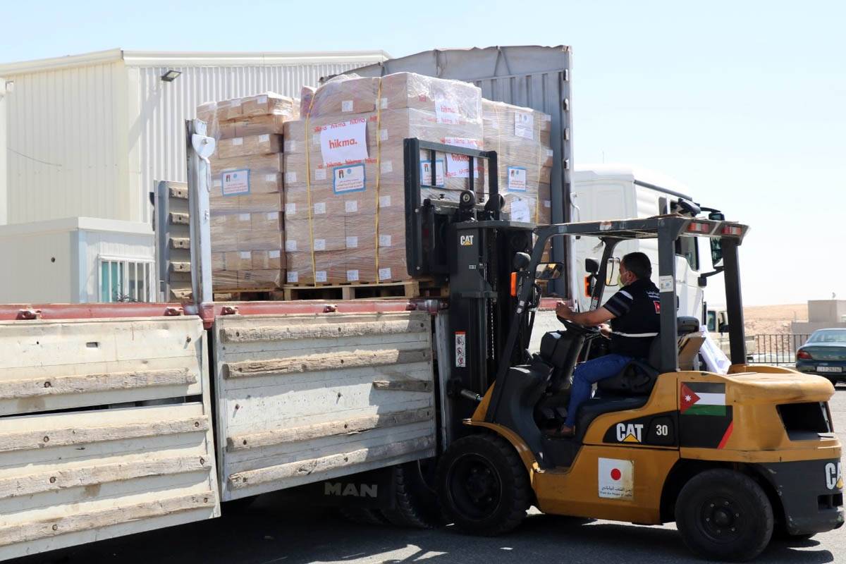 الأردن يرسل لقاحات وشرائح فحص كورونا إلى غزة