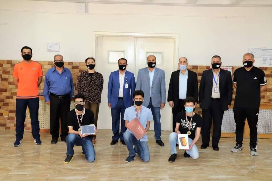 المركز الأول في بطولة مئوية الدولة الاردنية للشطرنج لمدارس النظم الحديثة