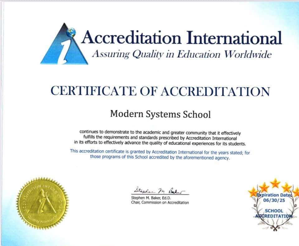 مدارس النظم الحديثة تنال اعتماد البرنامج الدوليA H S D 