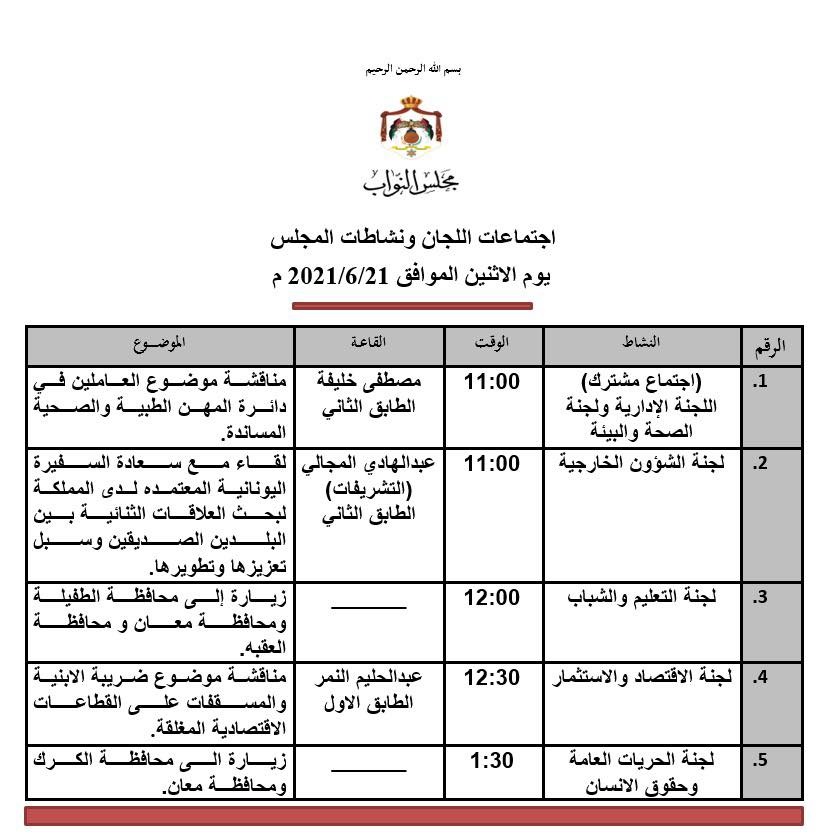 فض اجتماع اللجنة المشتركة لغياب رئيس ديوان الخدمة ووزيري العمل والصحة