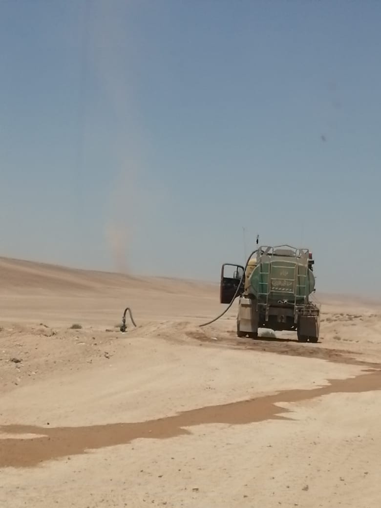 المياه ضبط عدد من الصهاريج التي تعتدي على خط ناقل مياه السلطاني بنحو(100) متر مكعب / الساعة في الكرك