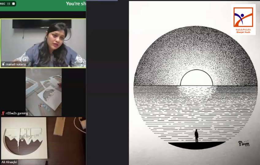    ناشئة الشارقة تدرب منتسبيها على مهارات ريادة الأعمال  وتقنيات فنية مبتكرة افتراضياً