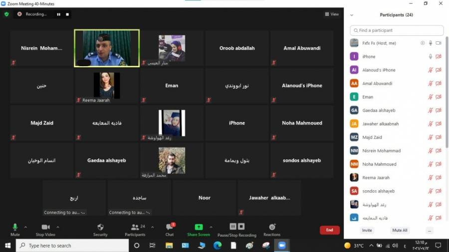 الشرطة المجتمعية في محافظة مادبا تشارك بفعاليات معسكرات الحسين للعمل والبناء