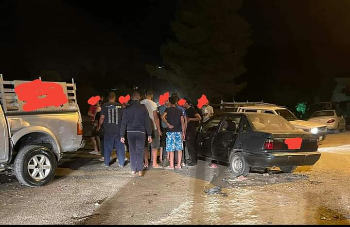 اصابات اثر حادث تصادم في كفرنجه