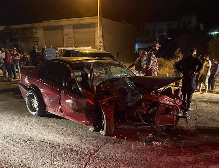 اصابات اثر حادث تصادم في كفرنجه