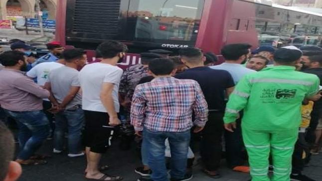 الباص السريع يدهس شخص أمام مستشفى الجامعة الأردنية