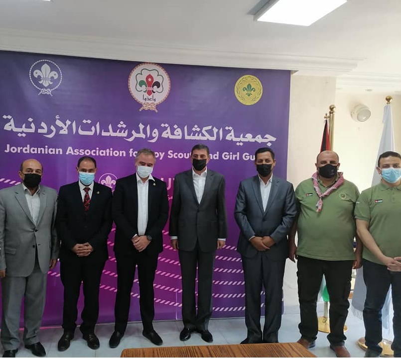 وزير الشباب يزور جمعية الكشافة والمرشدات الأردنية ويلتقي امين عام الجمعية وأعضاء الأمانة العامة 