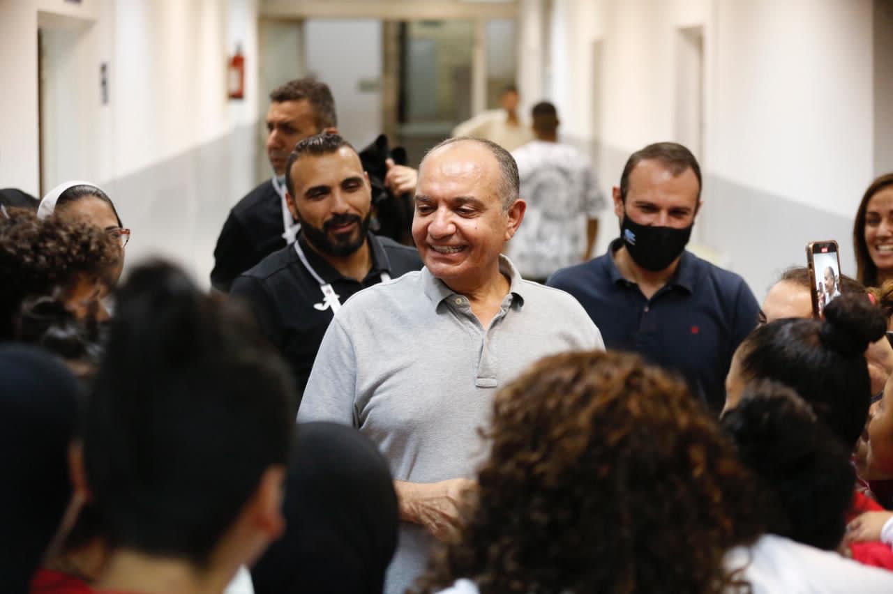 السفير الاردني في القاهرة أمجد عودة العضايلة يهنئ منتخب النشميات