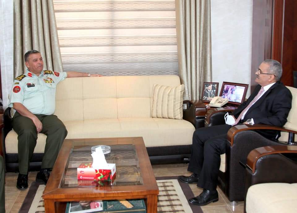 الرئيس الضمور يستقبل مدير التربية والتعليم والثقافة العسكرية في جامعة آل البيت 