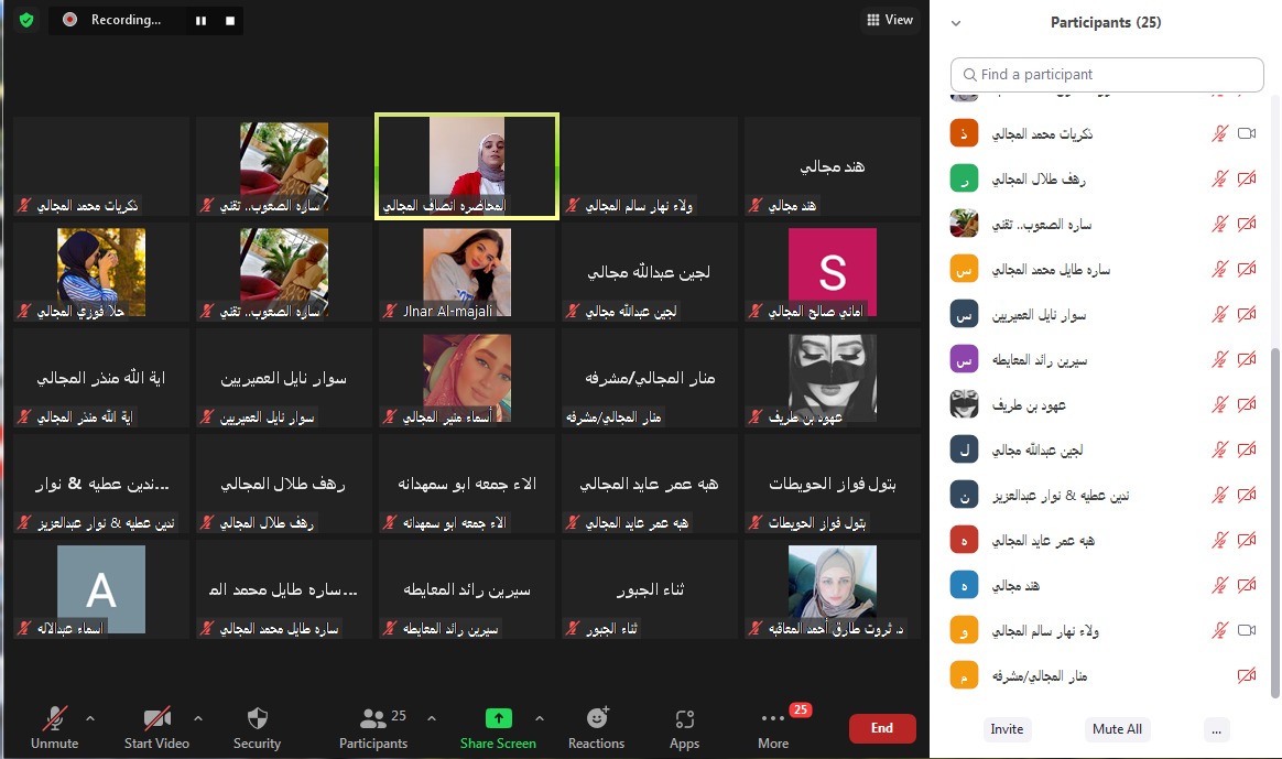 أنشطة ذات طابع نوعي في مركز شابات القصر وشابات راكين 