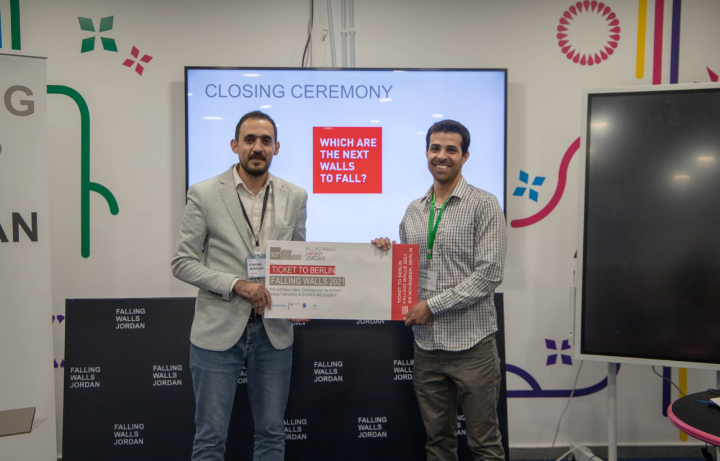 الجامعة الألمانية الأردنية بالمركز الأول في مسابقة         Falling Walls Lab Jordan2021