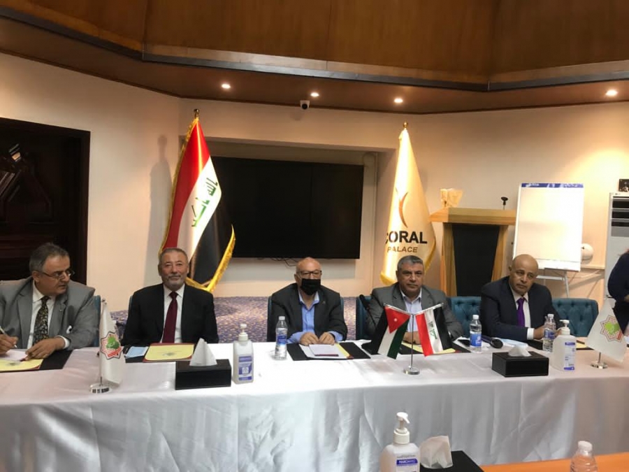 الوفد الاردني الزائر لبغداد يبحث مع نقيب المقاولين العراقيين تعزيز آفاق التعاون