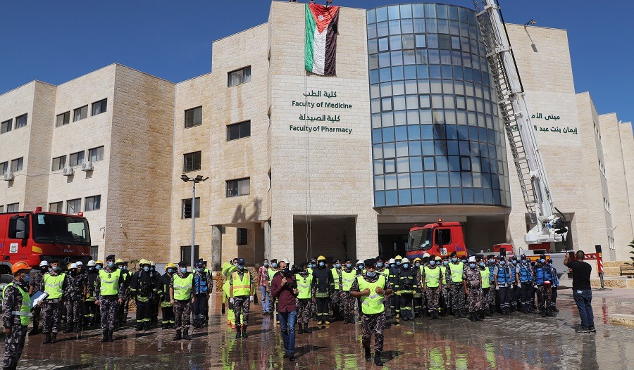 مديرية الدفاع المدني تنفذ تمرينا وهميا في جامعة اليرموك