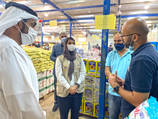 فريق مبادرات محمد بن راشد آل مكتوم العالمية يطلع  على عمليات حملة 100 مليون وجبة في الأردن