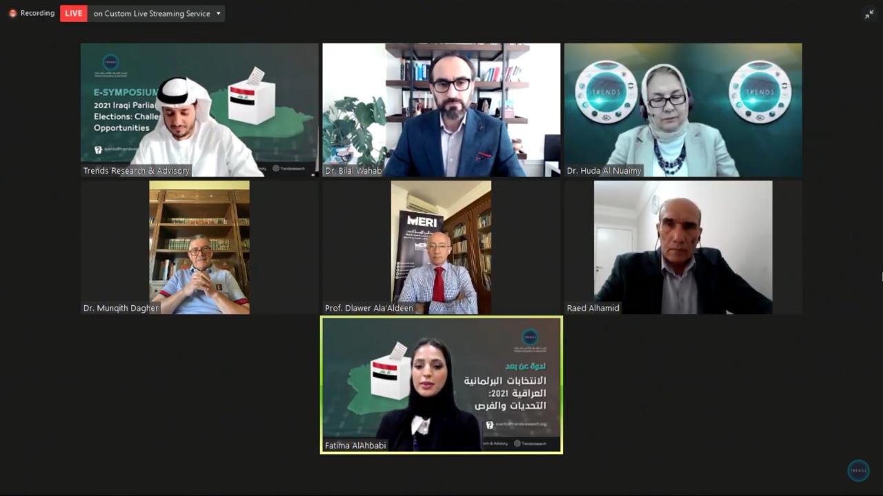مركز تریندز ینظم ندوة حول تحدیات الانتخابات البرلمانیة العراقیة  2021 وفرصھا