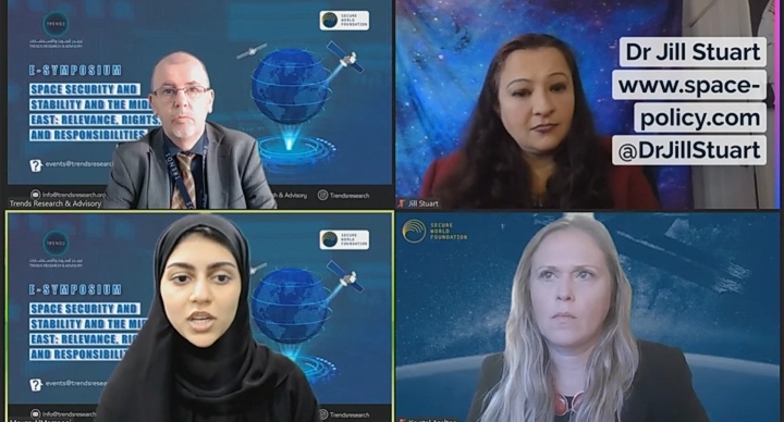ندوة علمية في مركز تريندز بالتعاون مع مؤسسة العالم الآمن بحثت أمن الفضاء والاستقرار والشرق الأوسط: الأهمية والحقوق والمسؤوليات