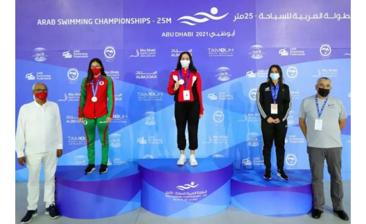 7 ميداليات للأردن بأول أيام البطولة العربية للسباحة